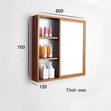 Bathroom mirror cabinet 23,6"X 27,5" X 4,7" Colore Europeo del Governo di Alluminio dello Specchio del Bagno dello Spazio d'Annata Europeo Push-Pull Armadio Multifunzione A Parete con Specchio