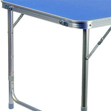 Rund 1,2 Metri Tavolo Pieghevole in Lega di Alluminio da Esterno Portatile Portatile Evento Portatile Tavolo da Pranzo Semplice Tavolo da Pranzo Altezza Regolabile(Color:Blu)