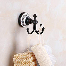 DKEE Ganci Appendiabiti in Ceramica Nera A Tre Ganci Appendiabiti Placcati in Rame Ganci Singoli Appendiabiti for Bagno A Parete for Bagno all'Ingrosso