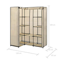 mewmewcat Armadio Angolare Crema 130x87x169 cm