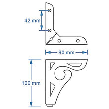 YZJJ Gambe per mobili, perfette per Cabinet, Guardaroba, armadi TV cassetti Comodino (Set di 4)