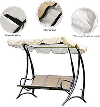 SFGHOUSE Copertura per altalene a 2 posti, protezione UV, impermeabile, 142 x 120 x 18 cm, mobili da giardino e accessori (beige)