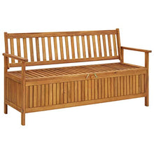 FAMIROSA Cassapanca da Giardino 148 cm in Legno Massello di Acacia