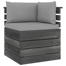 FAMIROSA Set Divani da Giardino su Pallet 6 pz con Cuscini Massello Pino-1900