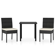 Tidyard Set Mobili in Rattan da Esterno con Tavolino,2 Poltrone e Divano con Cuscini,per Giardino,Terrazza e Balcone,Set Tavolo da Pranzo Esterno