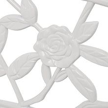 Weilandeal - Panca da giardino in alluminio pressofuso, colore: bianco