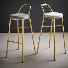 XINGLEI Sgabelli da Bar, sgabelli Alti, sedie da Bar Moderne, con Semplice Supporto per Schienale in Ferro, sgabelli Alti Imbottiti per bancone della Cucina (Color : Pink1)