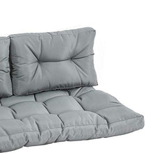giordano shop Set 3 Cuscini Seduta e 2 Schienali per Pallet in Poliestere Imbottito Grigio Scuro