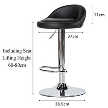Poltrone Nubao Bar Stool Sgabello Alto PU, Regolabile in Altezza, Ricevimento, Bar, caffè, Salone di Bellezza, Barber Shop, Black & Red (Color : Black+Red)