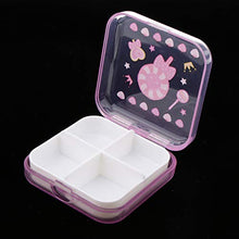 Custodia Portatile per Capsule con Organizer per Contenitori di Medicinali per Tablet a 4 Slot
