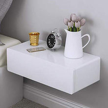 Semplicità Elegante Scaffale a Muro Scaffali Sospesi Scaffali in Legno Massello Cassetto Di Stoccaggio Semplice Resistente All'Usura Salva Spazio Camera da Letto - 2 Dimensioni, HJJ, bianca, 60x28