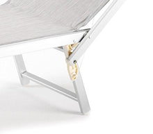 Mediawave Store Lettino Grigio Prendisole Alluminio con Parasole Luxurious Beach 180X60X40 cm