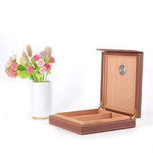 Scatola di sigari, mini humidor per sigari in pelle con igrometro e umidificatore Scatola da sigaro da viaggio in cedro da viaggio portatile per 20 sigari (8,3 x 7,8 x 1,9 pollici)(Marrone)