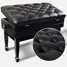 XIAOPENG Panca per Pianoforte per Due Persone Deluxe Sgabello per Pianoforte per Artista in Altezza Regolabile Facile da Montare con Vano per la Musica e Pelle di Alta qualità
