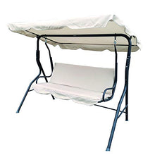 INDA-Exclusiv Dondolo da giardino a 3 posti, con tetto girevole, colore: antracite/beige