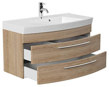 Mobile bagno curvo Bella 100cm rovere chiaro