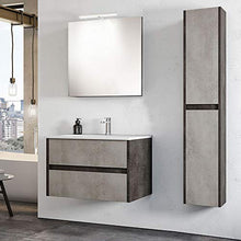 LIBEROSHOPPING.eu - LA TUA CASA IN UN CLIK Mobile da Bagno sospeso a 2 cassetti 62 cm con lavabo specchiera e Luce LED