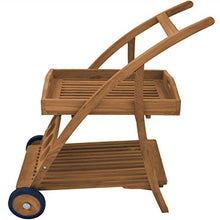 Teako Design - Carrello portavivande Teramo con 2 ripiani + vassoio