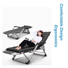 Lounger Materassino per Lettino Prendisole per Anziani Alti con Cuscino Cuscino per Lettino Sauna Lettino Extra Largo per Sdraio da Giardino,Nero