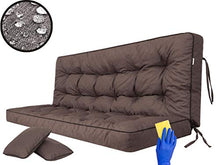 Cuscino per panca da giardino, per dondolo da giardino, per dondolo da giardino, per altalena da giardino, per esterni e interni, 150 cm, colore: marrone scuro