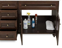 Shop Chic Mobile da bagno con top in marmo classico color noce 120 cm