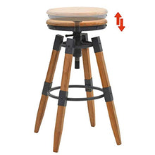 Sgabelli da Bar Regolabili 2 Pezzi in Legno massello di Abete 53,5x53,5x79 cm