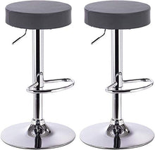 Set di 2 sgabelli da bar, altezza regolabile (60 – 80 cm) per sala da pranzo, bistrot, bar, colore: grigio