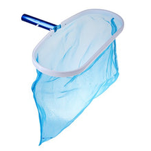Sacchetto Rete Netto Skimmer Foglie Bastoncini Telescopici Maniglia Gestire Alluminio Bianco Blu
