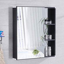 SXFYZCY Mobile pensile per Bagno in Alluminio a Specchio Mobile Bagno Nero con Specchio Mobile Bagno a Specchio con Contenitore