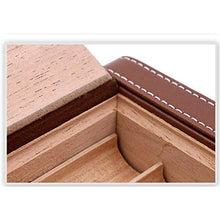 SCDZS Leather Cigar Box - Portable Cedro Legno e Pelle Cigar Storage Box Seal Design con Una buona Tenuta (Color : Black)