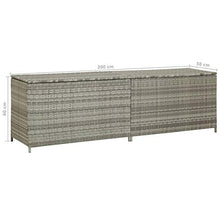 Lechnical Cassapanca portaoggetti all'aperto-Contenitore capannone grande con coperchio per giardino,Veranda, Patio, Conservatorio conservare cuscini, giocattoli, attrezzi e altro, 200x50x60 cm Grigio