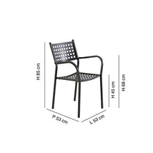 Sedia Poltrona per Uso Esterno Modello Alice CH1550 Colore Ferro Antico *** Offerta per 6 Pezzi *** ZINCATA E Verniciata A POLVERI per RESISTERE alle INTEMPERIE - Prodotta in Italia da VERMOBIL