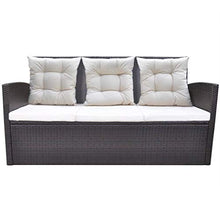 vidaXL Set da Pranzo da Giardino 18 pz Polyrattan Marrone Tavolo Sedie Esterni