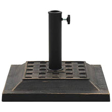 vidaXL Base per Parasole Quadrata Poliresina 12 kg Bronzo Supporto Ombrellone