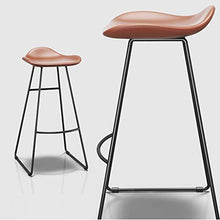 Bar Stool Nordic Style Bar sedia della cucina della casa sedia creativo Bar Stool, 2 pezzi (Color : Brown, Size : 75CM)