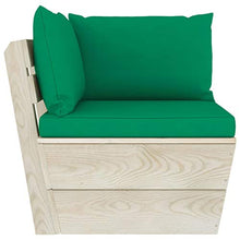 vidaXL Divano da Giardino a 2 Posti su Pallet con Cuscini Legno Abete