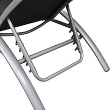 FESTNIGHT Lettino Prendisole/Sedia a Sdraio Set 3 pz in Alluminio Nero