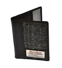 Grey Harris Tweed Passport Wallet