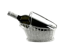Edzard Cestino per Vino Basket, Argento Placcato e antiossidante, Lunghezza 24 cm