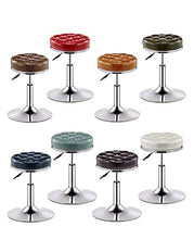 Crazy stool Zhou-WD Appartamento Piccolo Mobili, Cuoio Altezza Regolabile Girevole Chair Casa Camera da Letto Sedia da Ufficio con Chrome Base Sgabelli da Bar (Color : E, Size : 33 * 47-59CM)
