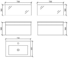 Set di mobili da Bagno Como Bianco Lucido Badm oebel di Jet di Linea