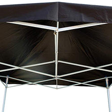 PrimeMatik - Gazebo Pieghevole Nero Tenda 300x300cm con Tessuti Laterali