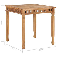 FAMIROSA Tavolo da Pranzo per Giardino 80x80x80 cm in Massello di Teak
