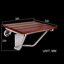 AGWa Doccia bagno sedia sgabello ergonomico per montaggio a parete pieghevole doccia Panchina Bagno Sgabello,38 × 33,8 × 29 cm
