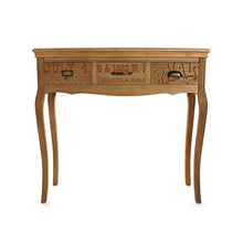 Versa 21080021 Tavolo d'ingresso 3 Cassetti Riano, 83,5x30x90cm, Legno e metallo