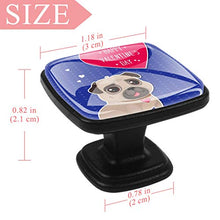 Carlino carino cuore Pomelli per Porta Set di 4 Pomelli per Mobili Manopole per Cassetti Cucina Armadio Vetro