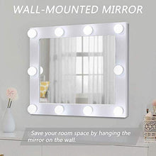 HFFFHA Specchio per toeletta Specchio per Trucco Illuminato Grande con luci per Trucco Specchio Luminoso Grande con 10 lampadine LED dimmerabili Slim