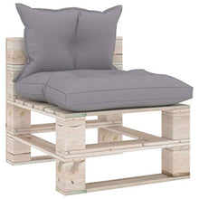 vidaXL Divano Centrale da Giardino Pallet con Cuscini in Legno di Pino