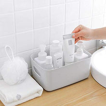 Quentin Basic - Cesto portaoggetti in plastica per accessori da bagno, come shampoo, cosmetici e altri prodotti di bellezza Grigio