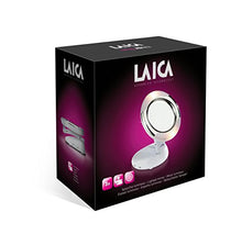 Laica MD6051 Specchio per il Trucco e il Make Up del Viso , Retroilluminato, Richiudibile, Ingrandimento X3, Diametro Specchio 12, 5 cm